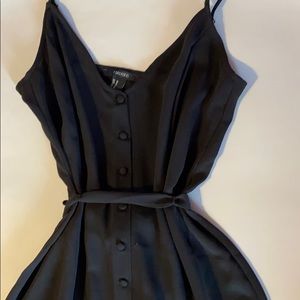 Forever 21 black button up skater dress